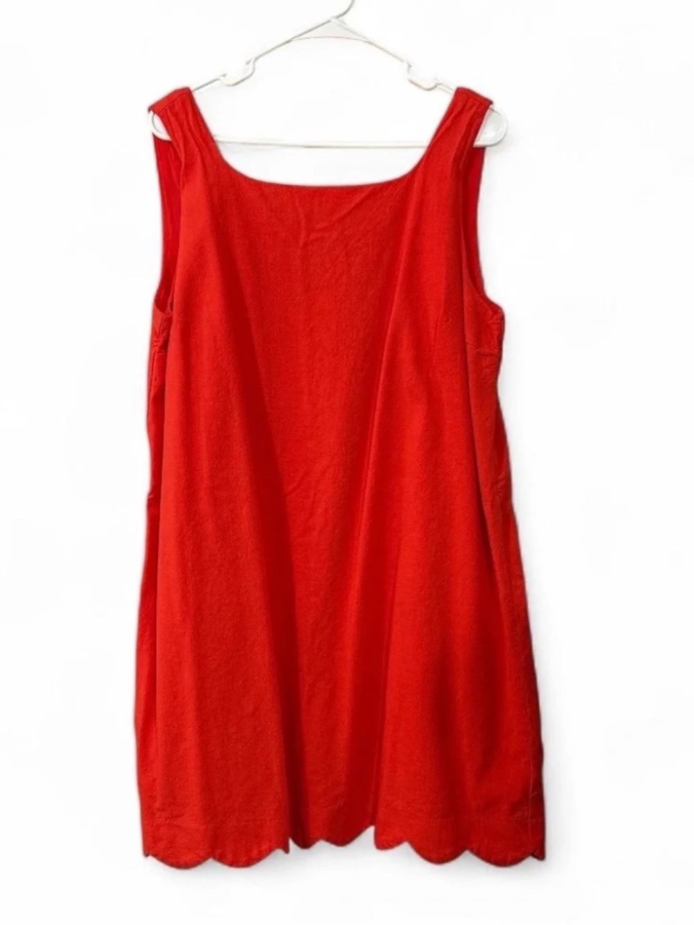 Kate Spade Size Large L Vibrant Orange Sleeveless Midi Dress lot6496